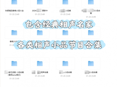包含经典相声名家的各类相声小品节目合集